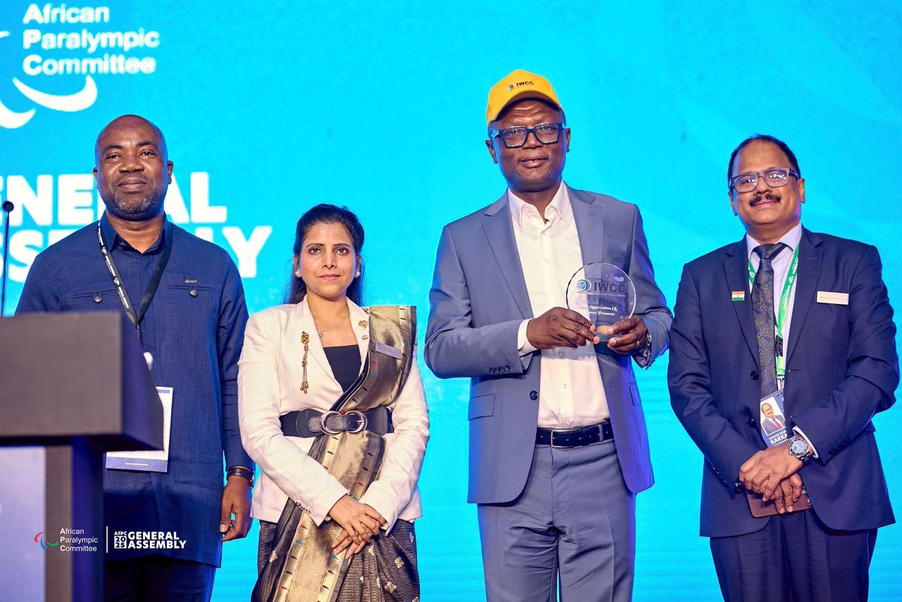 Samson Deen with delegates at the AfPC General Assembly