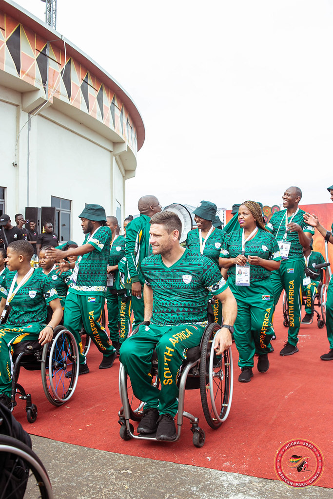 A South African wheelchair sports delegation at Accra 2023